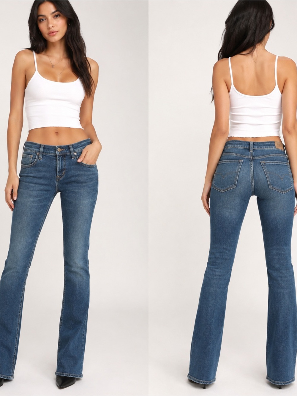 Citizens Of Humanity Mid Wash Blue Flare Jeans Size 2 Mid Rise 9”
